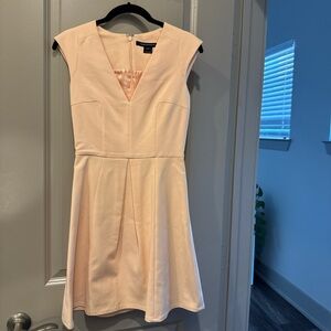 French Connection Peach V-Neck Mini Dress